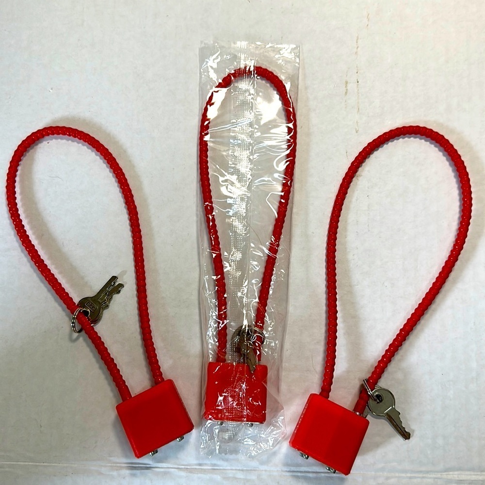 🔵 New Set of 3 Flexible Key Locks With Keys